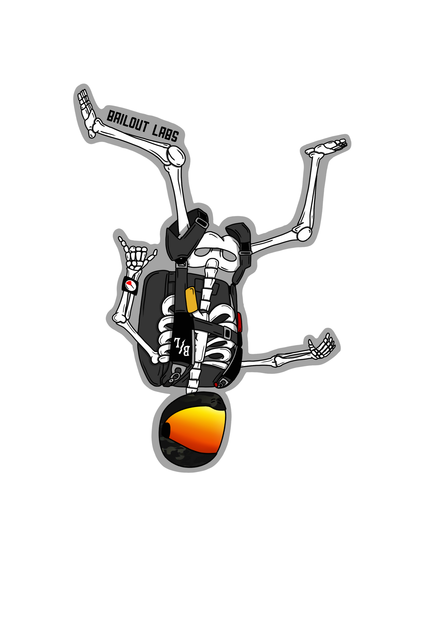 Skele: Head Down Sticker