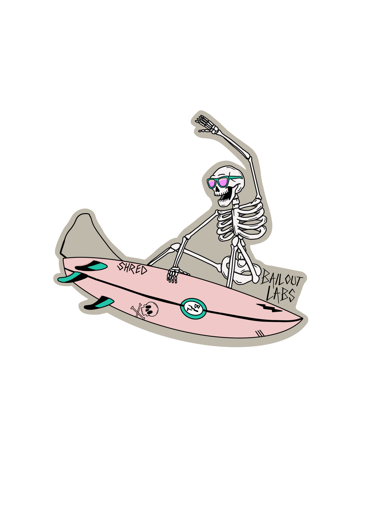 Skele: Surf Sticker