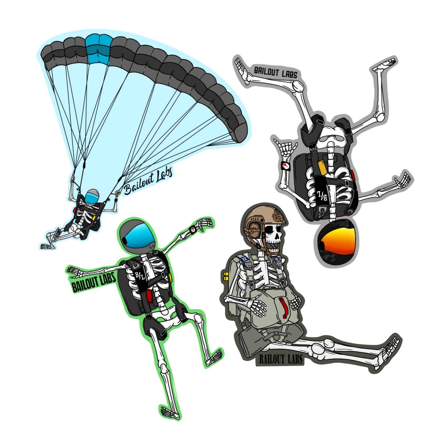Skele: Skydive Sticker Pack